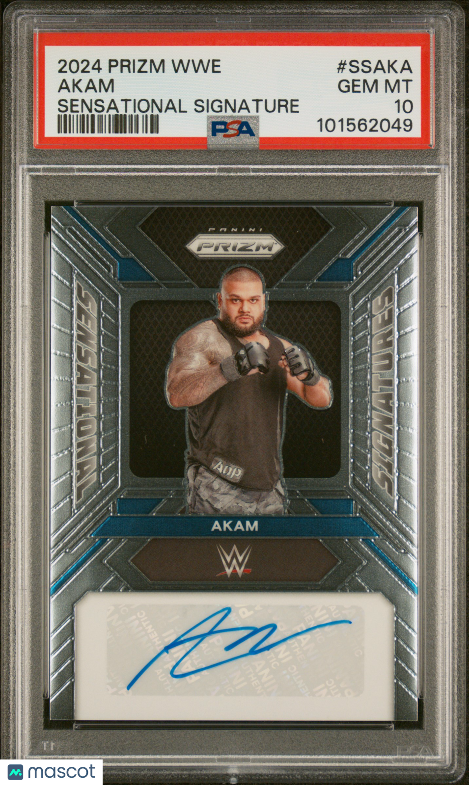 2024 Panini Prizm WWE Sensational Signatures Akam #SSAKA PSA 10 Graded Wrestling Trading Card - Perfect for WWE Collectors, Sports Memorabilia Fans & Investment Collectibles