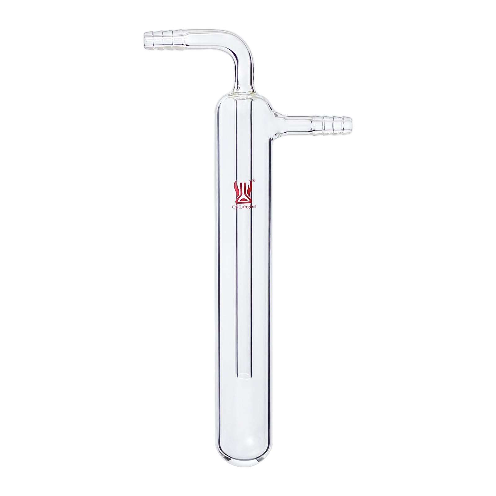 Borosilicate Glass Vacuum Cold Trap - 30mm O.D. x 200mm Length, Lab Glassware for Chemistry Experiments & Distillation Processes