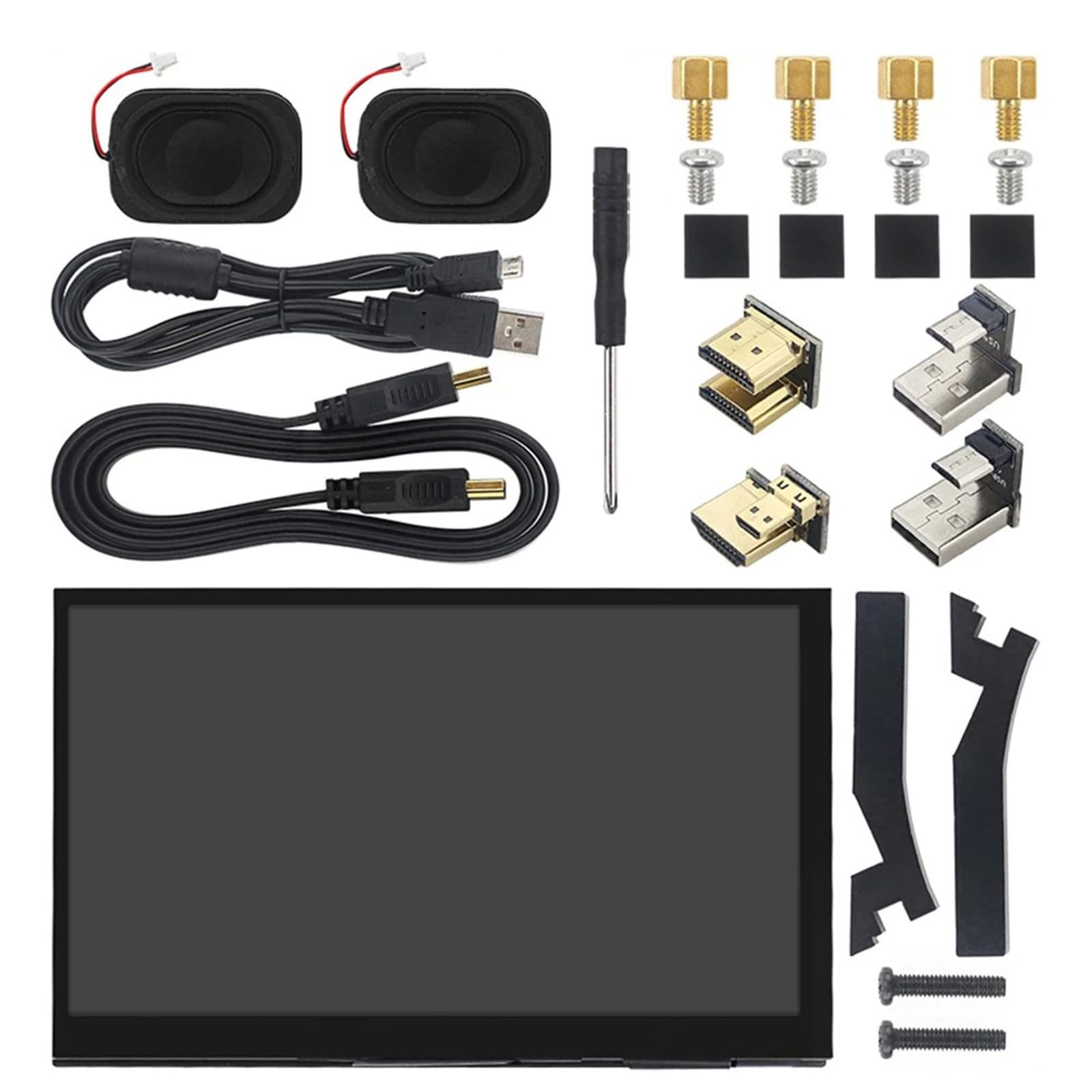 7 Inch IPS LCD Monitor for Raspberry Pi 4B/3B - 1024x600 HD Resolution, HDMI Compatible Portable Display for DIY Projects, Gaming & Programming