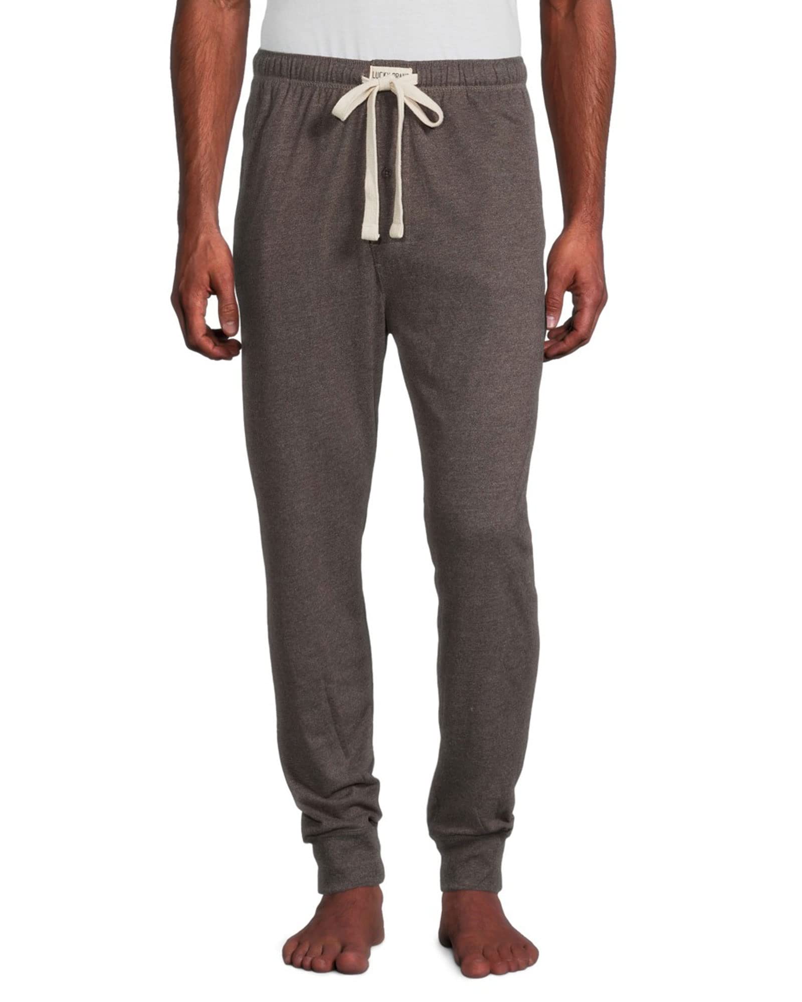 Lucky Brand Men's Pajama Pants - Soft & Breathable Cotton Lounge Pants with Side Pocket - Comfortable Sleepwear & Home Wear for Men (S-XL) - Perfect for Sleeping, Lounging & Relaxing at Home