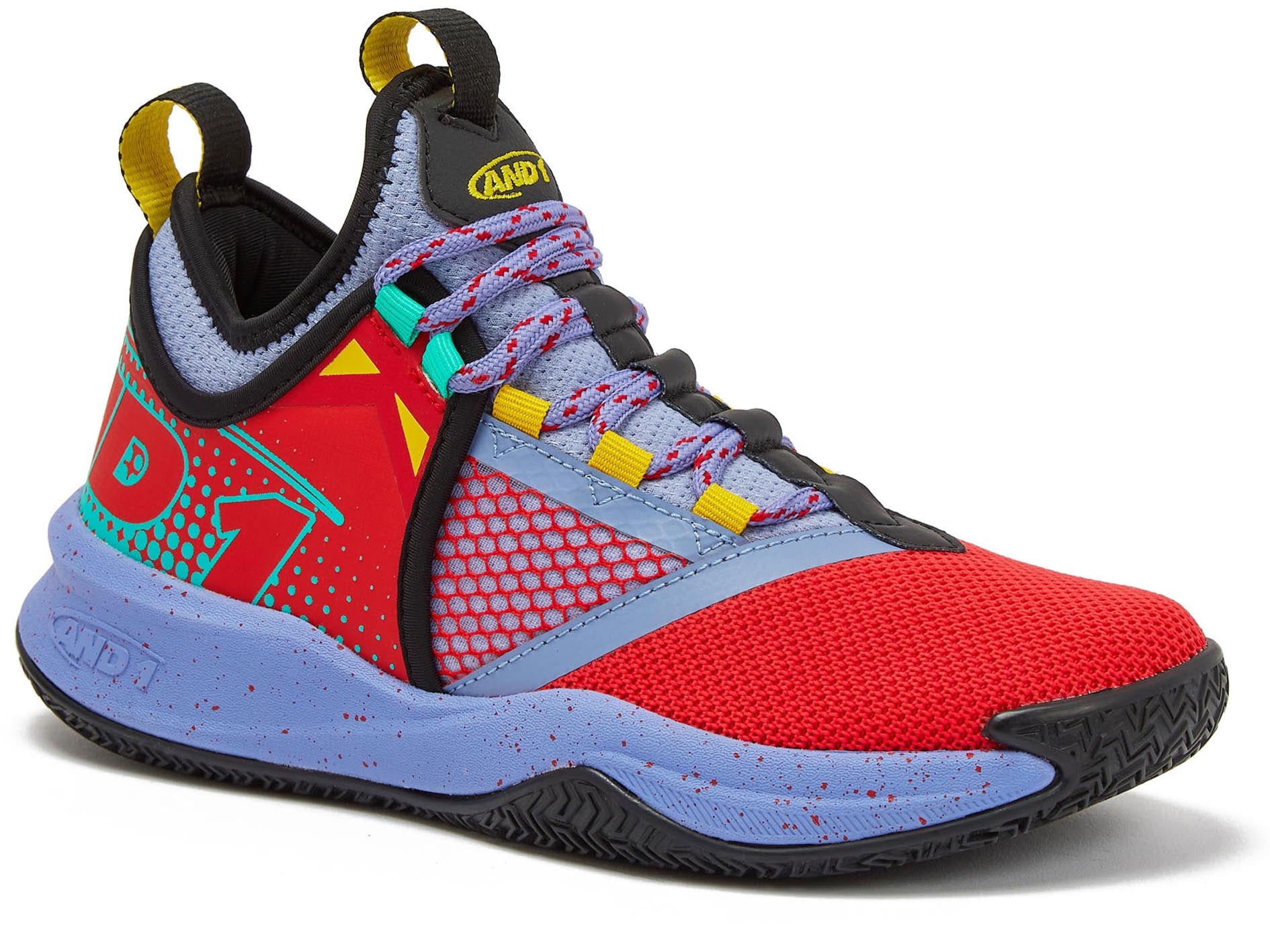 And1 Kids Charge Basketball Shoes - Lightweight & Durable for Boys & Girls - Perfect for Indoor & Outdoor Court Play - AD90114BRIX
