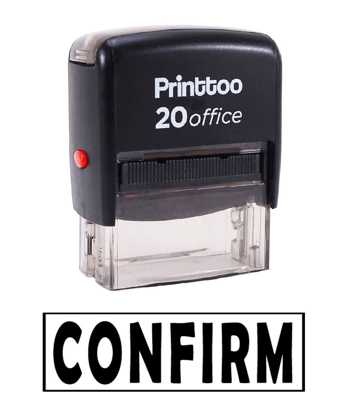 Custom Self-Inking Rubber Stamp for Office & Business - Printtoo Confirm Stamp (Black) | Perfect for Documents, Paperwork & Mail