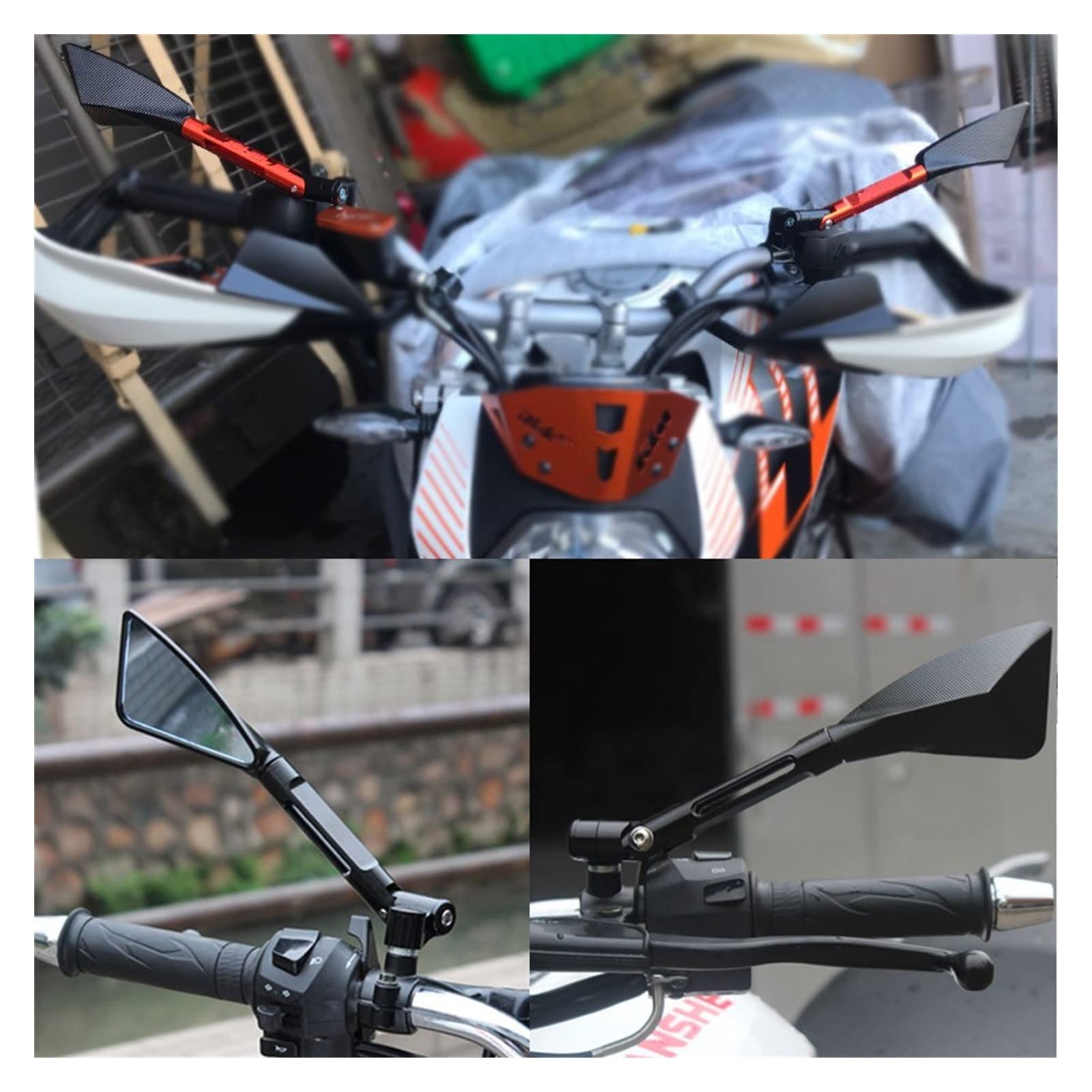 Universal Motorcycle Rearview Mirrors for Honda CB600 CB900F CB600F CB900 Hornet 250 CB400 CB400SF - Durable Bike Accessories for Safe Riding & Commuting