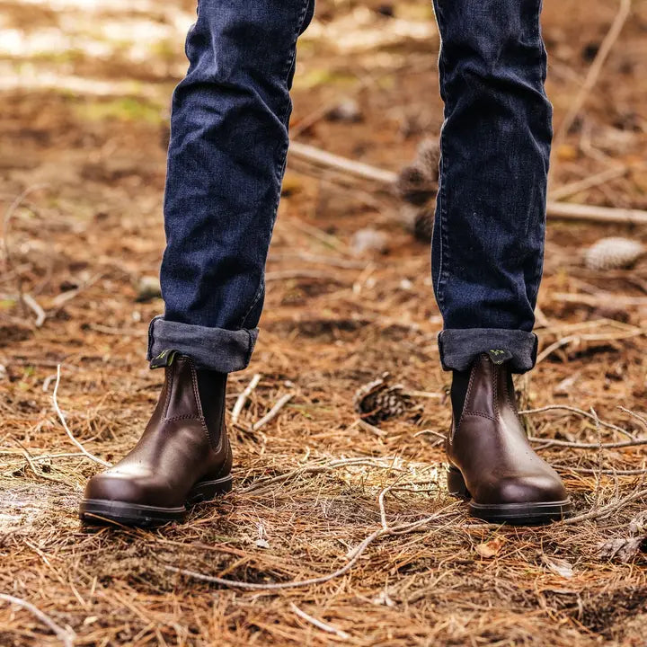 Blundstone 2116 Original Vegan Brown Leather Chelsea Boots - Comfortable & Durable for Men & Women | Perfect for Work, Hiking & Casual Wear