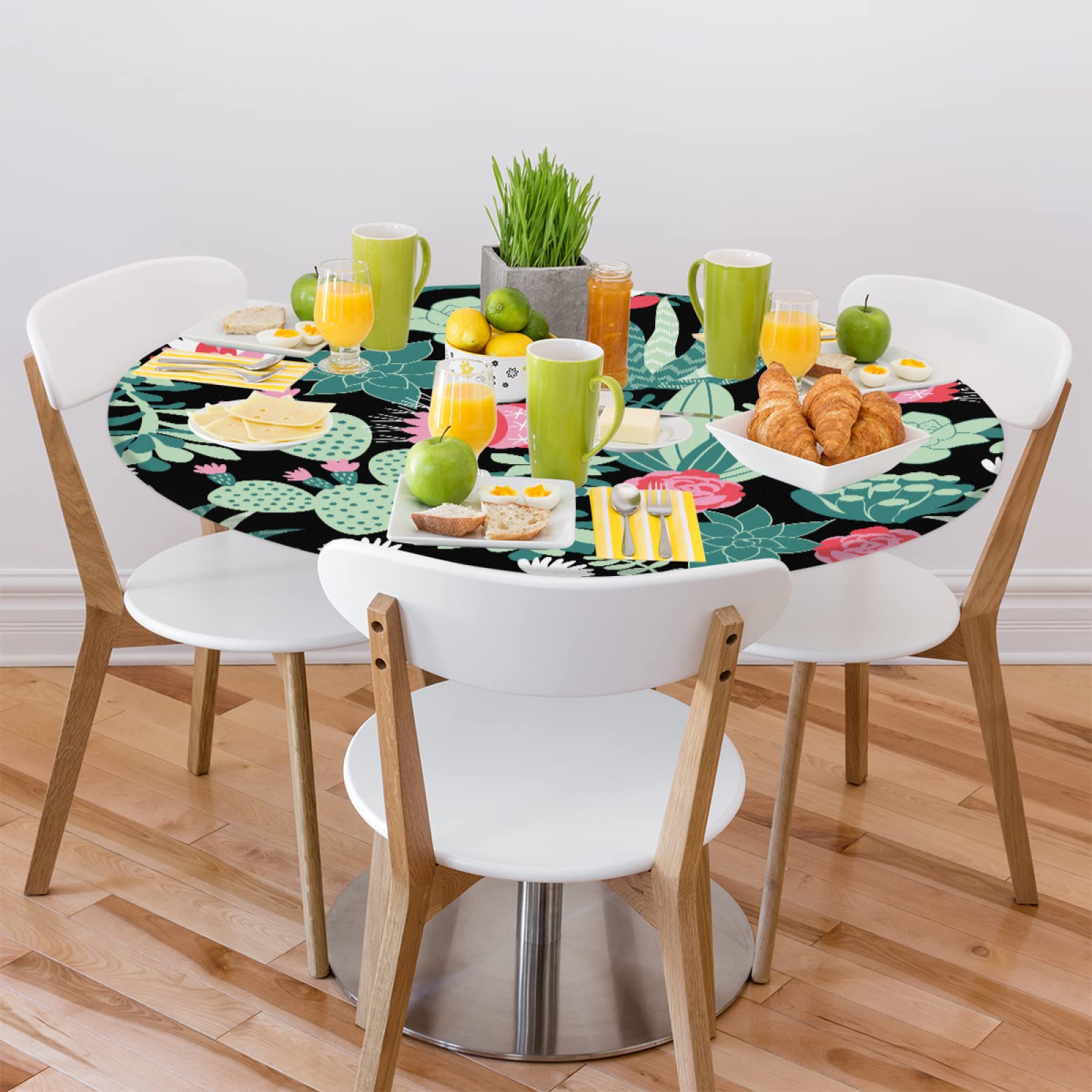 Waterproof Elastic Vinyl Tablecloth for 45