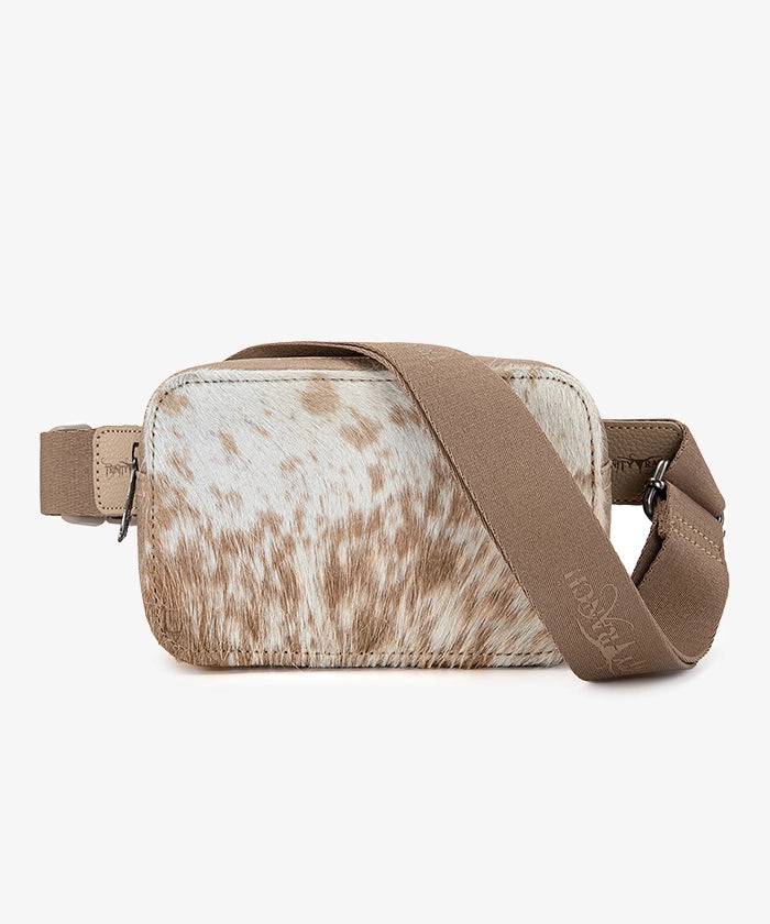 Trinity Ranch Genuine Hair-On Cowhide Fanny Pack - Stylish & Durable Waist Bag for Outdoor Adventures, Travel & Festivals