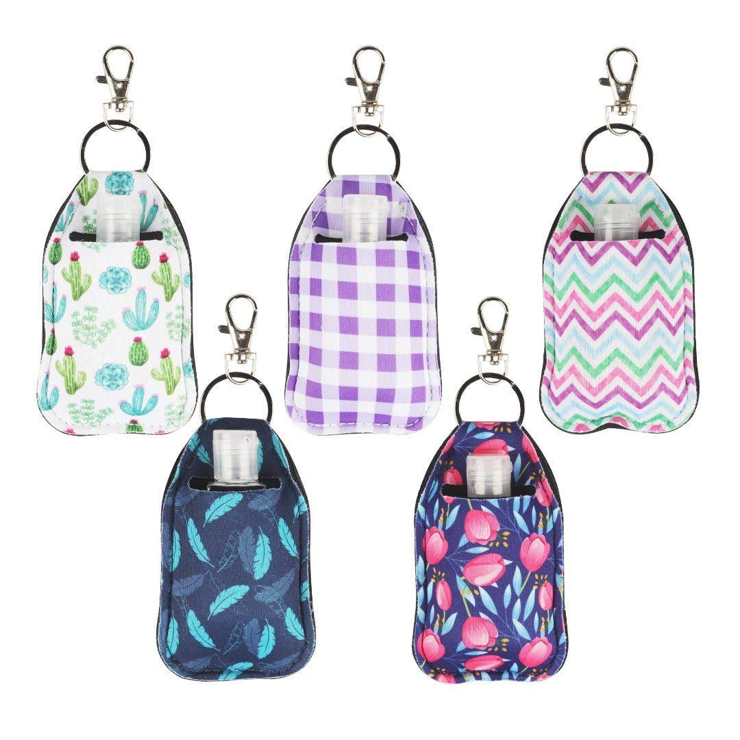Dual-Sided Hand Sanitizer & Lipstick Holder - Leakproof Travel Bottle Organizer for Purse, Gym Bag & Car - Perfect for On-the-Go Sanitizing & Makeup Storage
