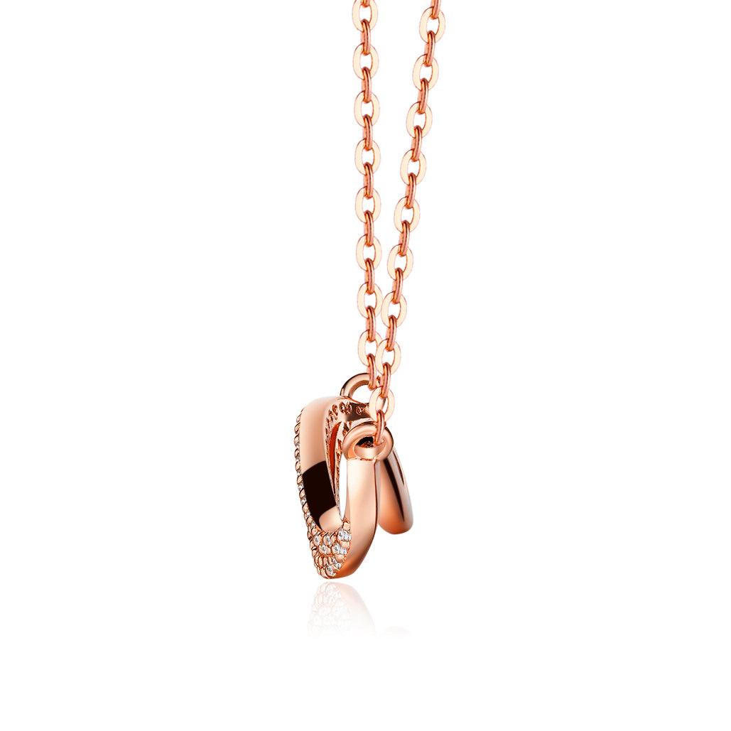 Infinity Moissanite Diamond Double Pave Pendant Necklace - Elegant Jewelry Gift for Women, Perfect for Weddings, Anniversaries & Special Occasions