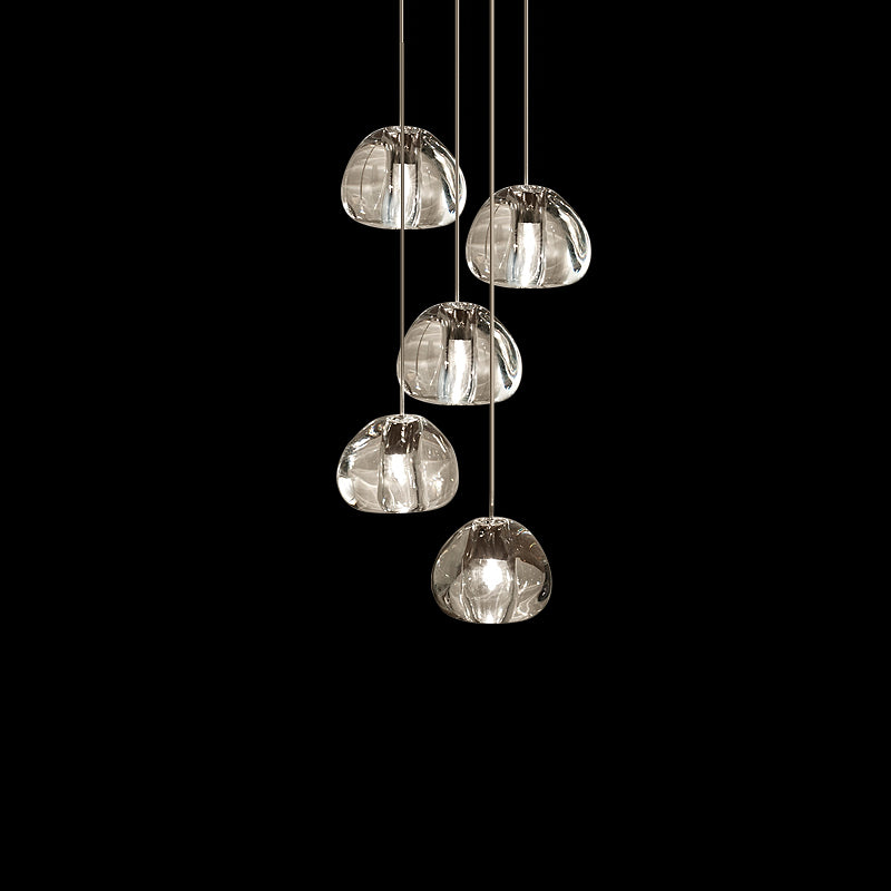 Elegant Crystal Pendant Light - Modern Chandelier for Dining Room, Bedroom & Living Room Decor - Dimmable LED Hanging Lamp for Home & Office Lighting