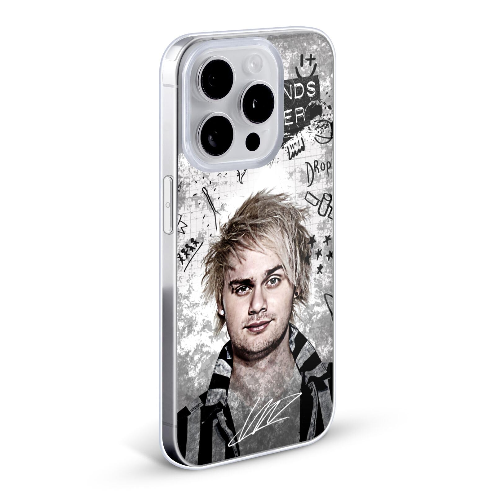 Official 5 Seconds of Summer Vandal Mikey Solos Soft Gel Phone Case - Compatible with iPhone 7 Plus/8 Plus - Protective Cover for Music Fans & Concert Goers