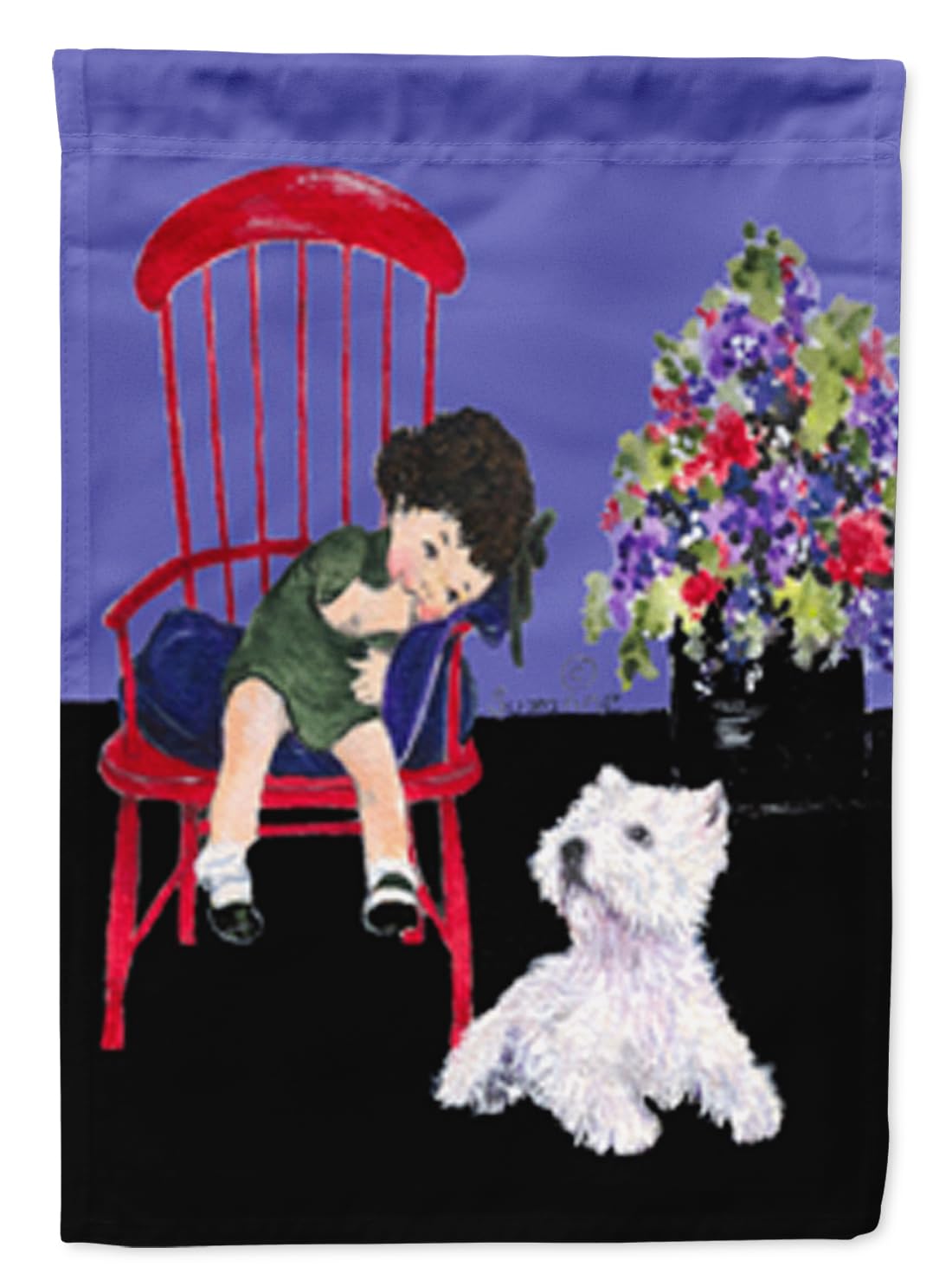 Westie Garden Flag - Decorative Outdoor Yard Banner for Mailbox, Patio & Flower Beds | Multicolor Weather-Resistant Artwork | Perfect for Seasonal Decor, Dog Lovers & Home Landscaping