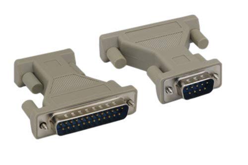 KENTEK DB9 to DB25 Male to Male Serial Modem Adapter - RS-232 Printer Coupler for Computer Peripherals | Perfect for Data Transfer & Device Connectivity