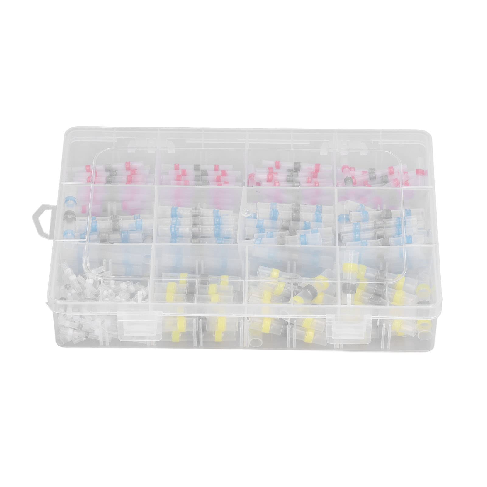 270Pcs Heat Shrink Solder Seal Wire Connectors - 2:1 Shrink Ratio, Insulated Butt Terminals for Electrical Repairs & Automotive Wiring