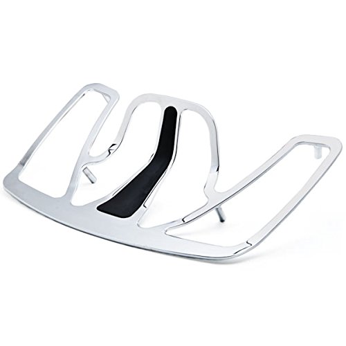 Krator Chrome Luggage Rack for Honda Goldwing GL1800 (2001-2016) - Heavy Duty Motorcycle Rail Rack for Touring & Storage - Perfect for Long Rides & Travel Accessories