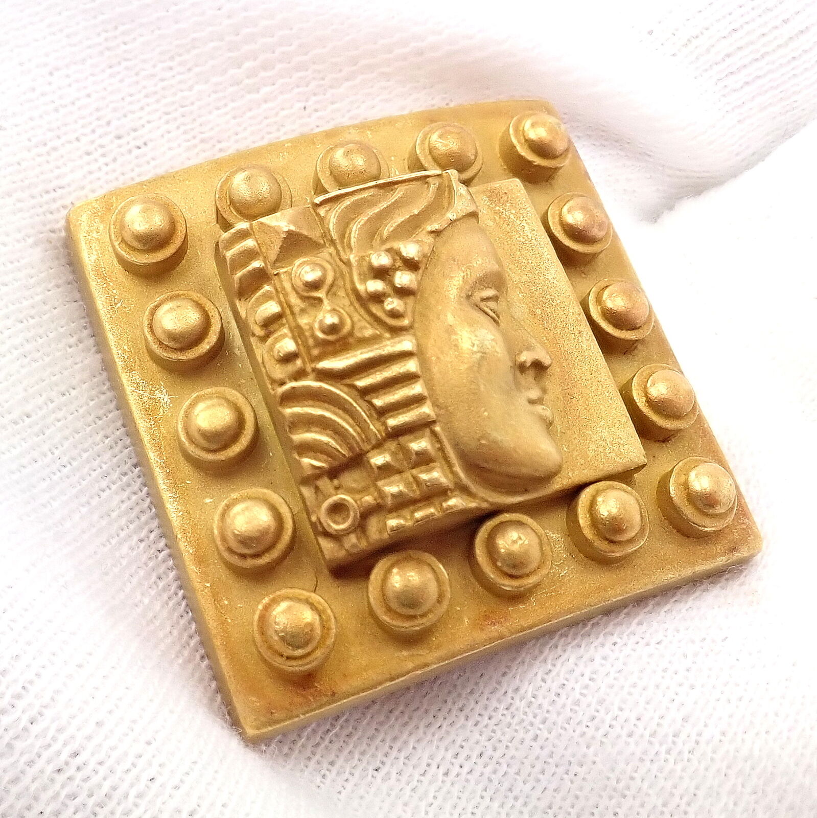 Authentic Barry Kieselstein Cord 18k Yellow Gold Women Of The World Pin Brooch - Elegant Jewelry Gift for Women, Perfect for Special Occasions & Collectors