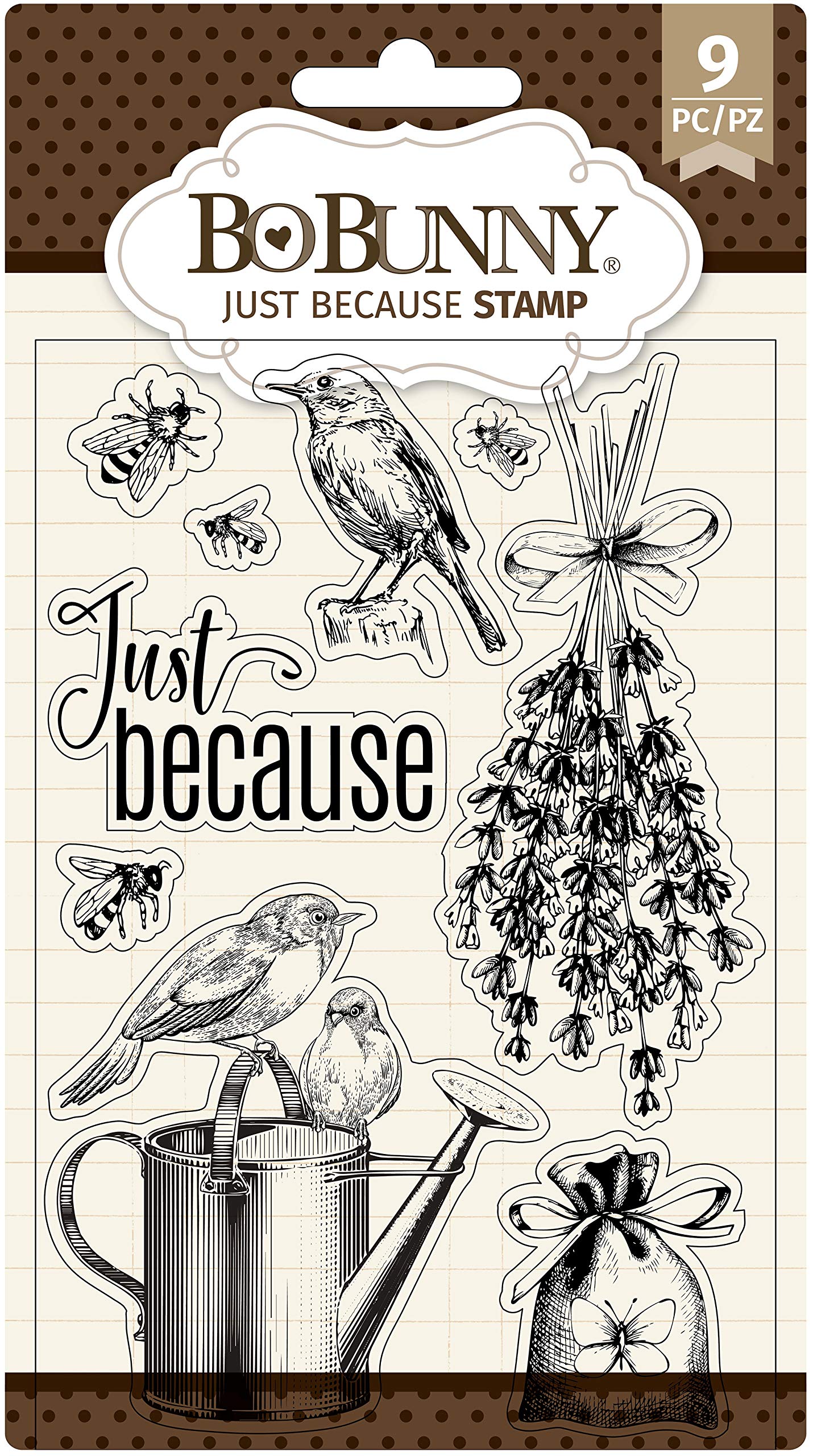 BoBunny JUST Stamps 4X6 BECAUSE - Premium Clear Stamps for Scrapbooking, Card Making & DIY Crafts - Perfect for Memory Books, Greeting Cards & Home Decor Projects