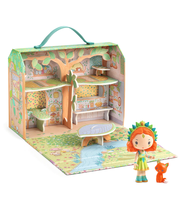 Djeco Woodland Tinyly Doll Play House by Sylvia & Fox - Perfect for Imaginative Play, Kids Room Decor & Gift for Toddlers