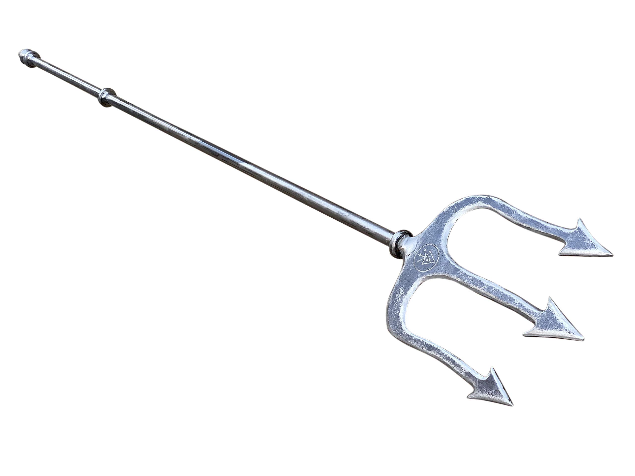 Trident Cosplay Prop - Realistic Iron Trident for Costumes, Gifts & Ocean Themed Home Decor - Perfect for Halloween, Cosplay Events & Underwater Party Decorations
