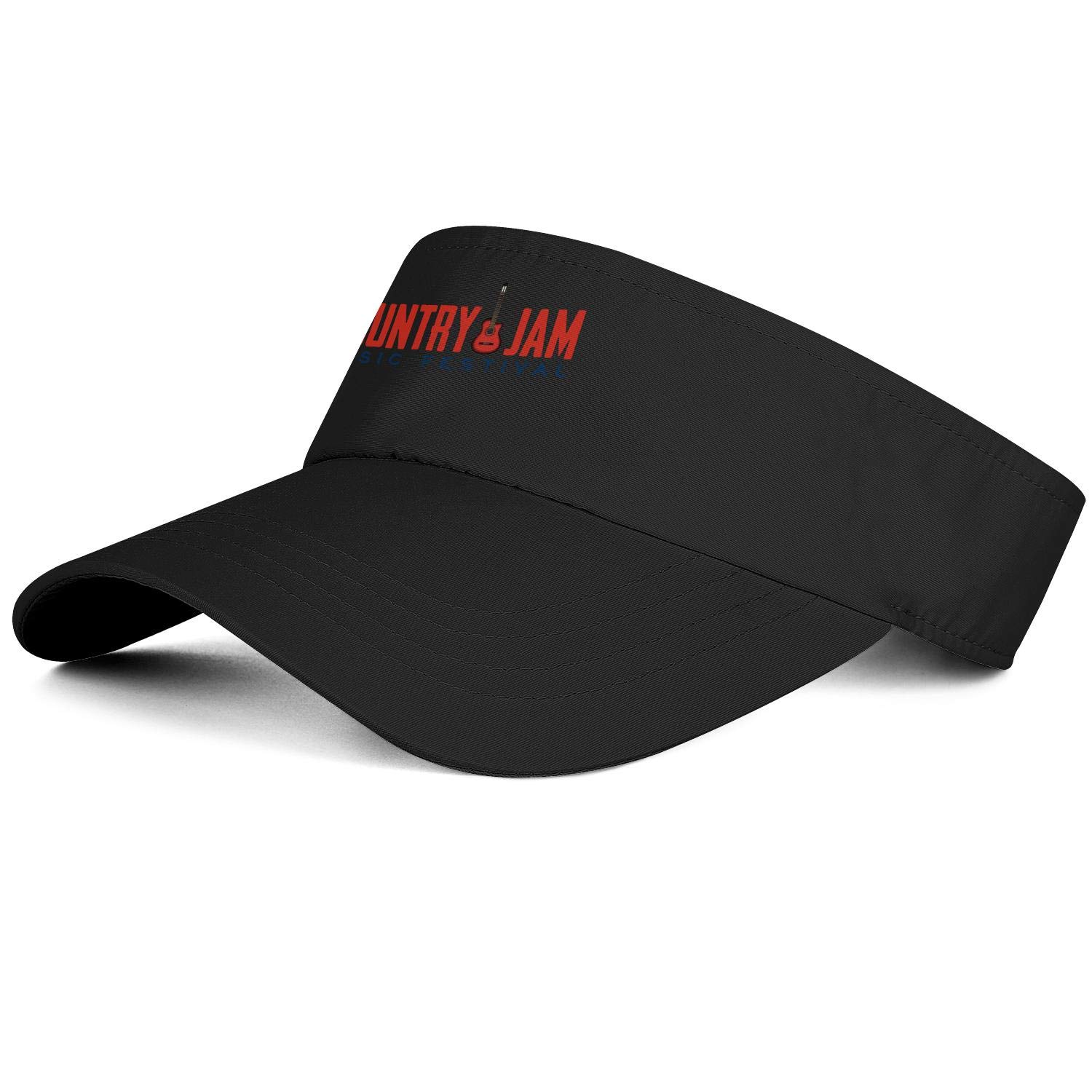 Unisex Adjustable Sun Hat for Golf, Sports & Outdoor Activities - Black & Red Country Jam USA Guitar Design - Perfect for Men & Women