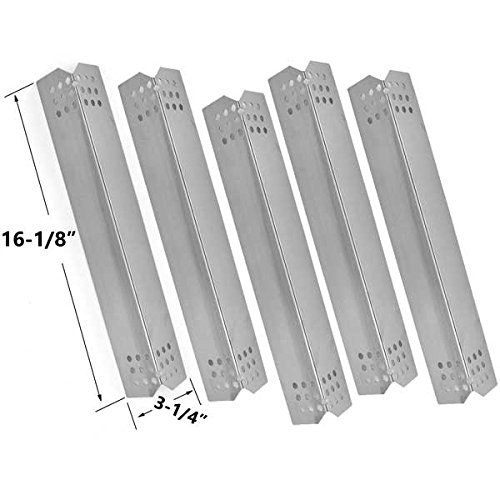 Jenn-Air 720-0709 720-0709B 720-0727 Gas Grill Replacement Parts Kit - 5 Heat Shields & 3 Stainless Steel Cooking Grates | Durable BBQ Accessories for Outdoor Grilling & Backyard Cookouts