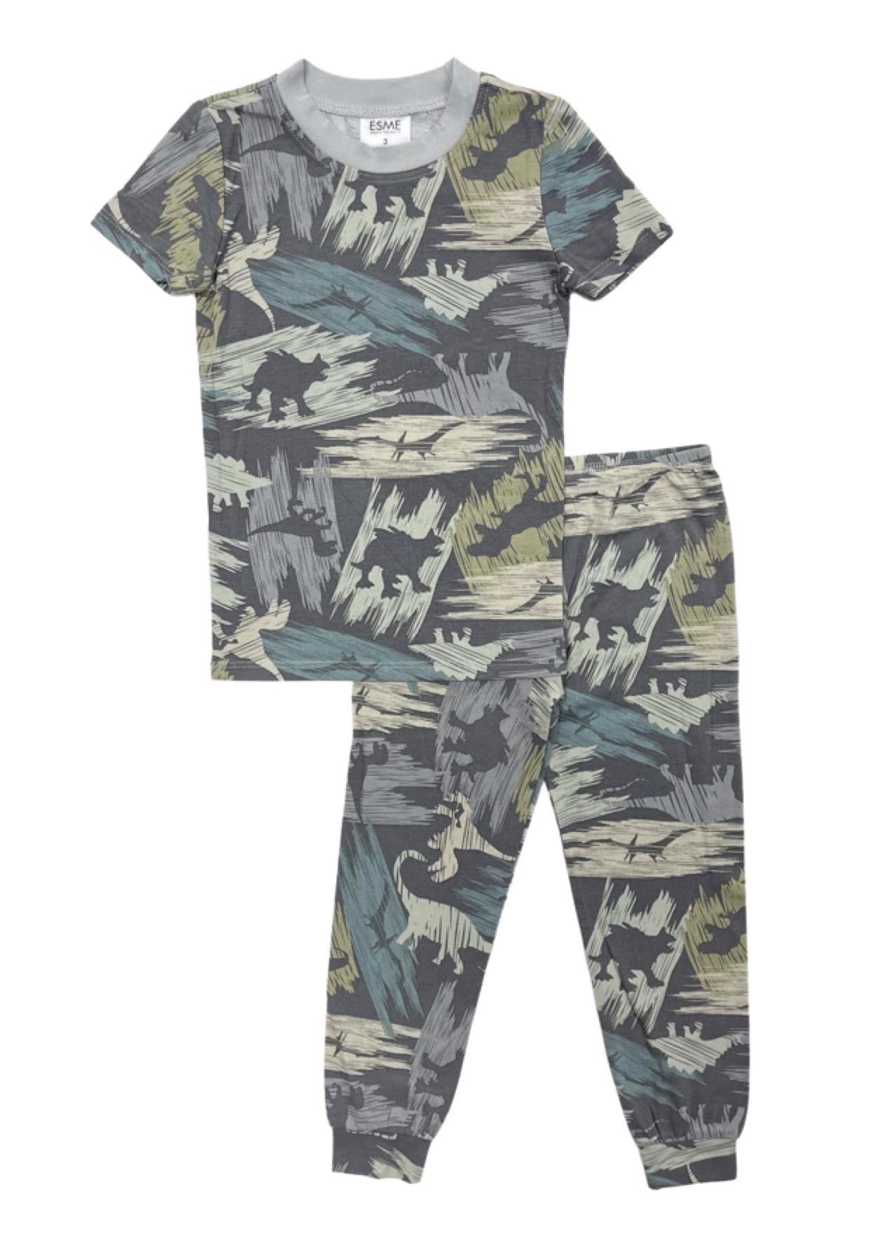 Dinoflage Short Sleeve T-Shirt & Shorts Set for Kids - Cute Dinosaur Print Summer Outfit | Perfect for Playdates, Beach Trips & Outdoor Adventures
