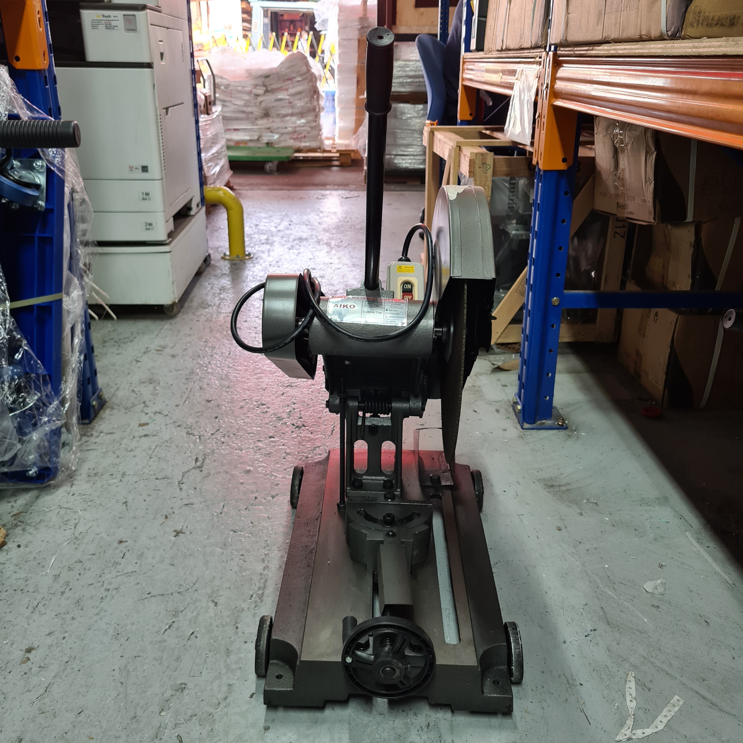 Aiko J3G 400HG 16-Inch 4HP 3-Phase Belt Cutting Machine - With/Without Motor Option - Industrial Metal & Wood Cutting for Workshops & Factories