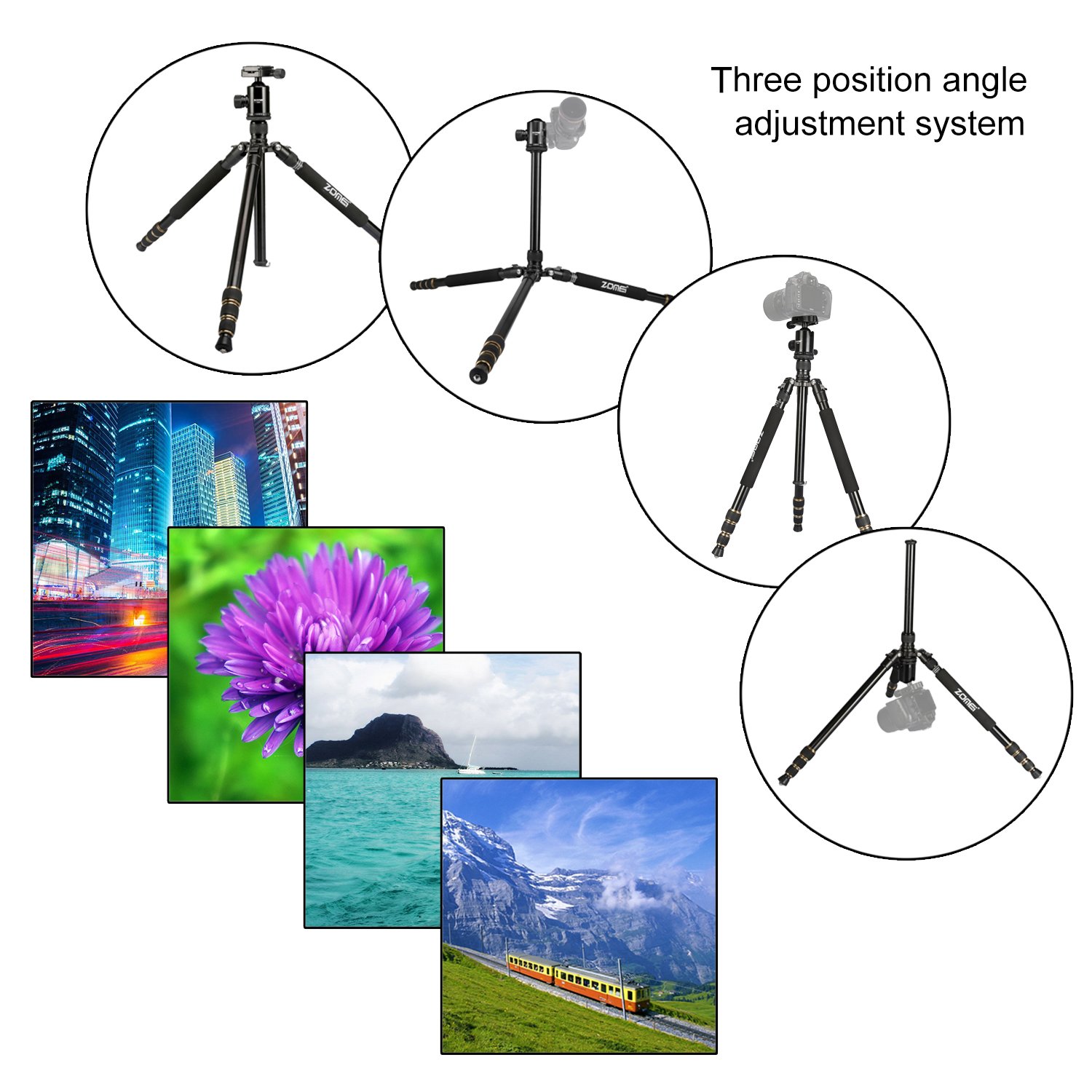 ZOMEI Z688 Lightweight Aluminum Alloy Travel Tripod & Monopod with Ball Head - Compact Camera Stand for Canon Nikon Sony DSLR - Perfect for Hiking, Vlogging & Outdoor Photography