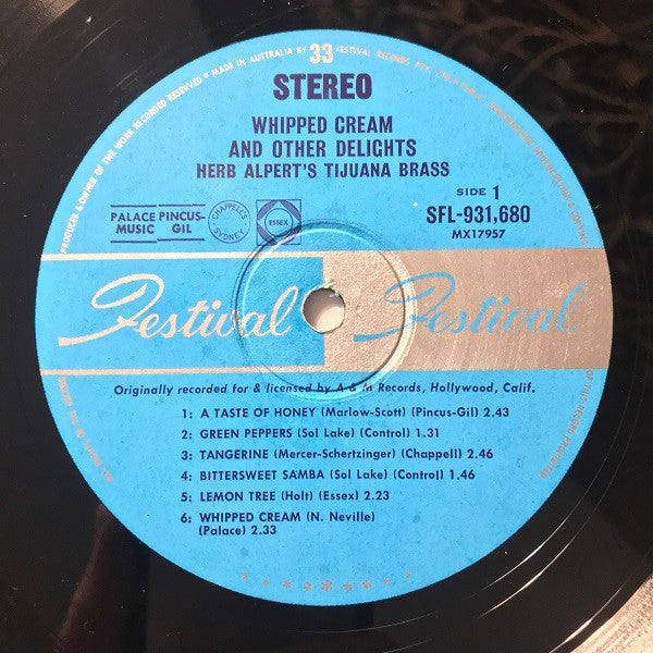 Herb Alpert & The Tijuana Brass - Whipped Cream & Other Delights Vinyl LP Album (VG Condition) | Classic Jazz & Easy Listening Music for Home, Office & Retro Parties