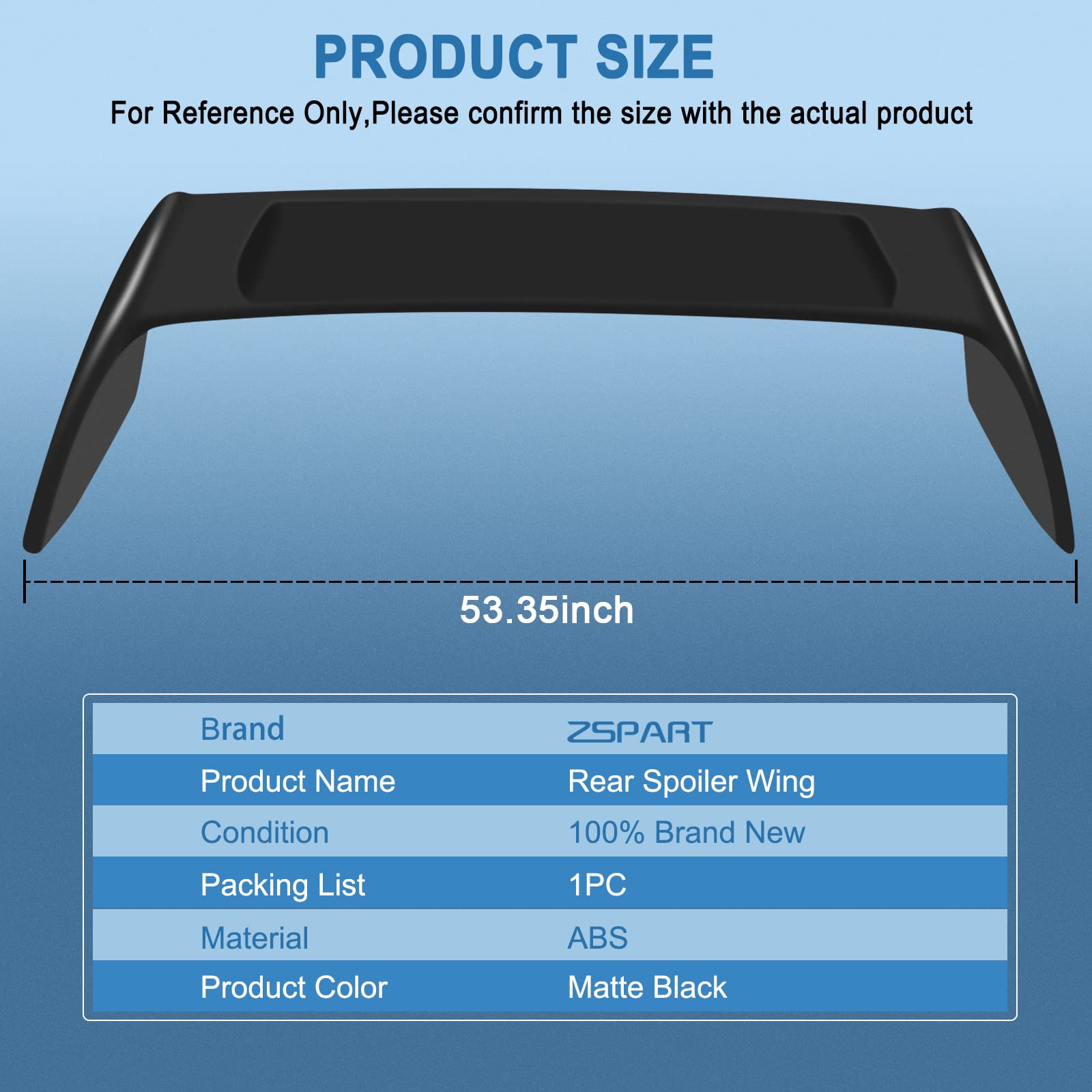 ABS Rear Trunk Lip Spoiler for 2002-2006 Acura RSX - Matte Black Rear Tail Deck Boot Wing - Enhances Aerodynamics & Sporty Style for Street Racing & Car Shows
