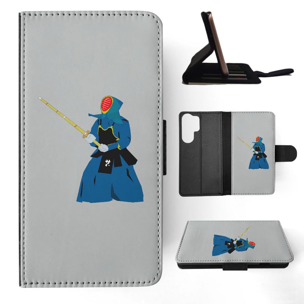 Foxercases Martial Arts Kendo 2 Flip Wallet Phone Case for Samsung Galaxy S23 Ultra - Slim Protective Cover with Card Slots for ID & Credit Cards | Perfect for Training, Daily Use & Travel