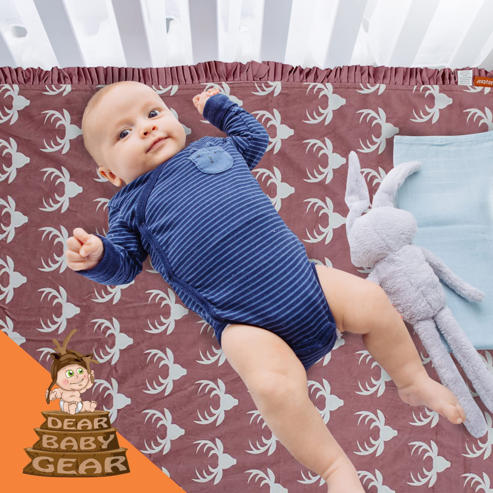 Deluxe Double Layer Baby Blanket - Gender Neutral Nursery Quilt for Newborns - Perfect for Gifting & Nursery Decor