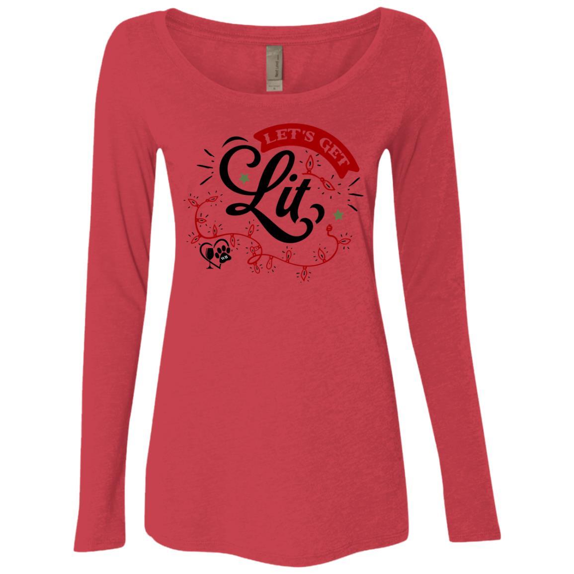 WineyBitches.Co Women's Tri-Blend Long Sleeve Scoop Neck T-Shirt - Soft & Comfortable for Casual Wear, Lounge & Everyday Outfits