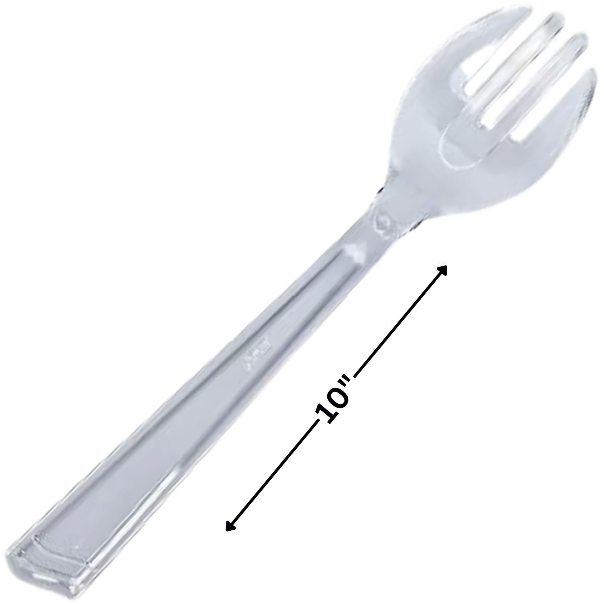 Premium Clear Heavy Duty Plastic Salad Spoons - 10 Inch Bulk Pack of 144 - Elegant Disposable Serving Utensils for Restaurants, Catering, Parties & Events - Durable for Buffets, BBQs, Picnics & Food Service