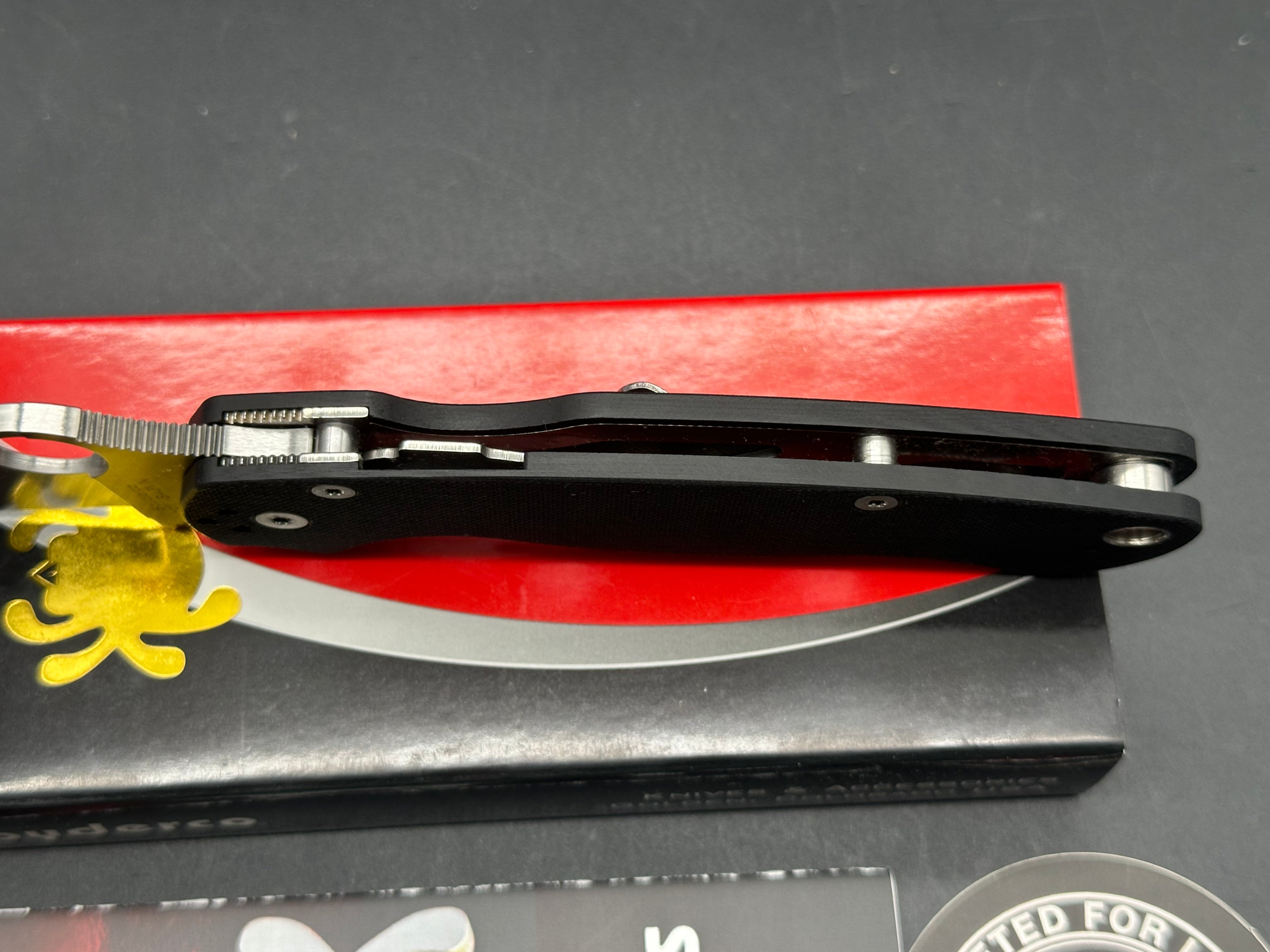 Spyderco Para Military 2 Folding Knife - S45VN Stonewash Blade, Black G10 Handle - EDC, Camping, Survival & Tactical Use