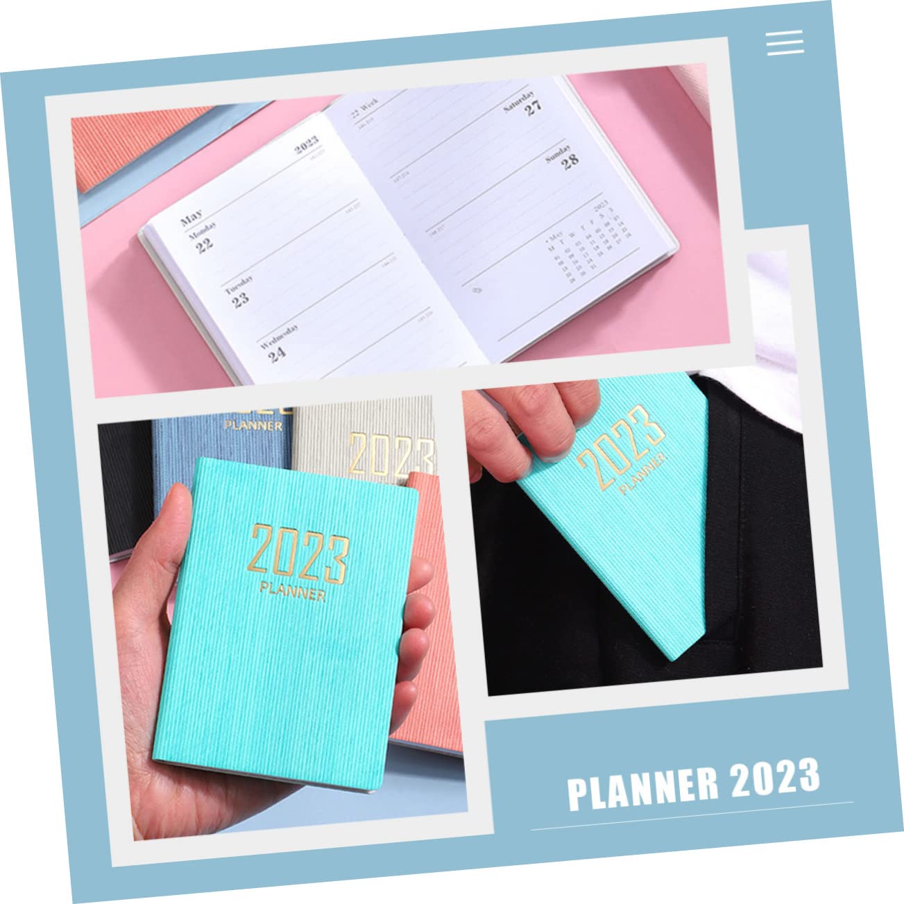 COHEALI 5-Pack A5 Notebook Set - Daily Planner, Office Agenda Book with Couple Figurine, Portable Paper Journal for Work, School & Personal Organization | Perfect Gift for Students & Professionals