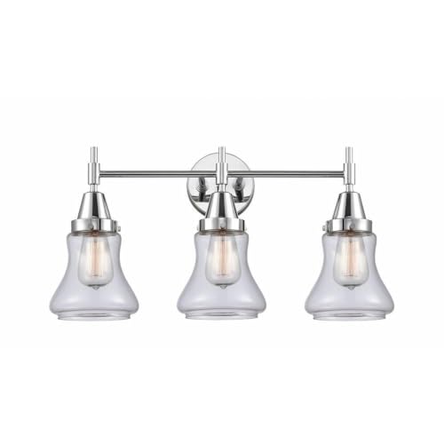 Innovations 447-3W-PC-G192 Chrome Finish Transitional Three-Light Bathroom Vanity Light Fixture – Perfect for Modern Bathrooms, Powder Rooms & Home Décor