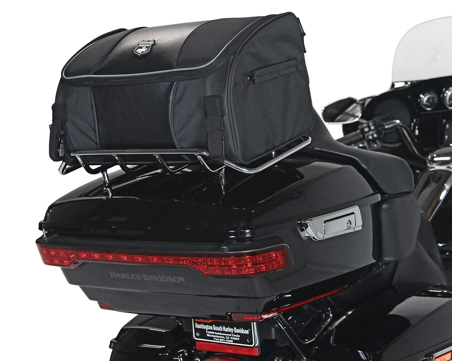 Nelson Rigg NR-250 Route 1 Traveler Lite Tour Trunk Bag - Waterproof Motorcycle Luggage for Harley Davidson Ultra, Indian Roadmaster & Honda Goldwing - Perfect for Long-Distance Rides & Road Trips (Black)