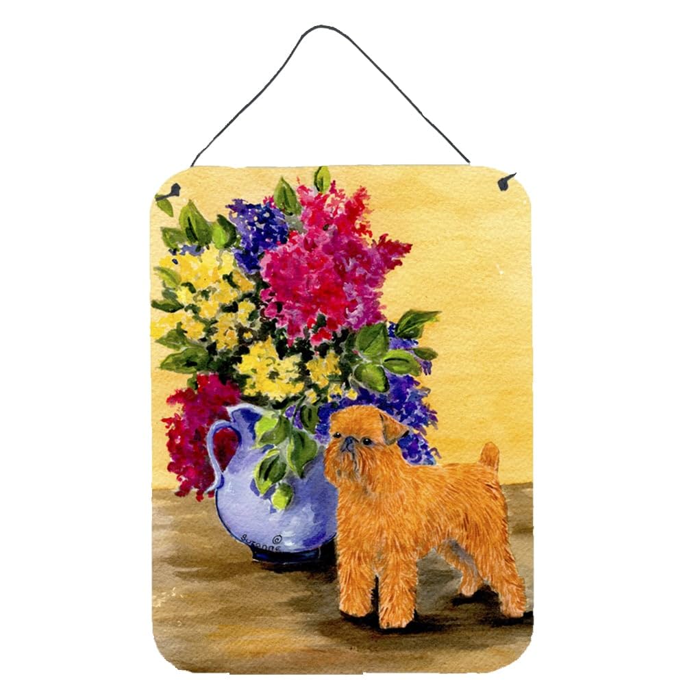 Brussels Griffon Wall Decor - 12x16 Aluminum Metal Sign for Kitchen, Bar, Bathroom & Front Door | Multicolor Home Plaque | Caroline's Treasures SS8543DS1216 | Perfect for Pet Lovers & Vintage Style Interiors