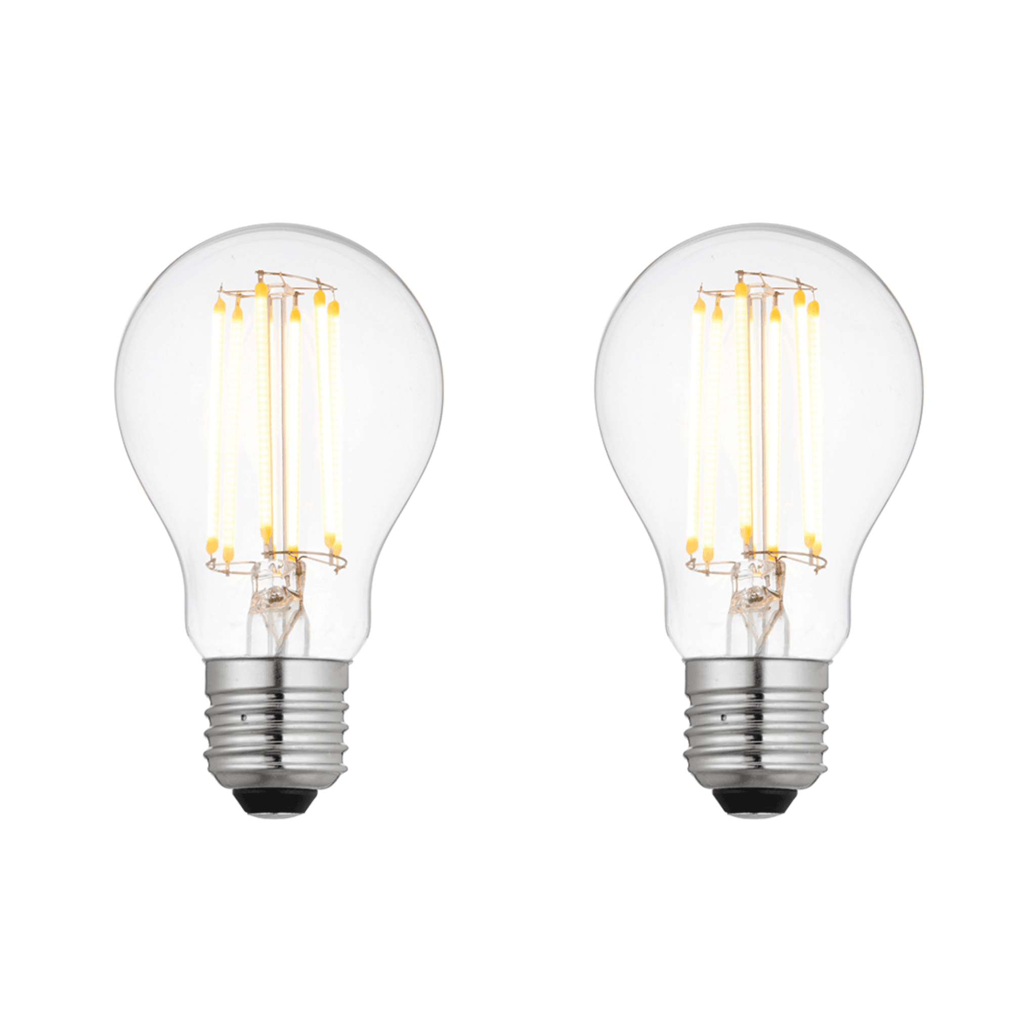 2 Pack E27 LED Dimmable Filament Light Bulbs 6W (40W Equivalent) - Warm White Vintage Edison Bulbs for Bedroom, Living Room, Restaurant & Cafe Lighting