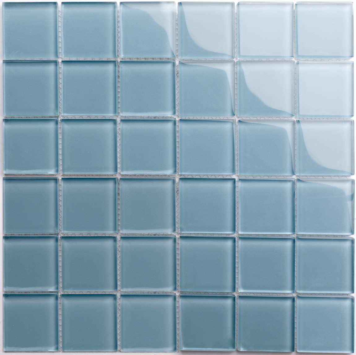 Premium Grey Icy Glass Mosaic Tile 2x2 - Perfect for Kitchen Backsplash, Bathroom Walls, and Pool Designs