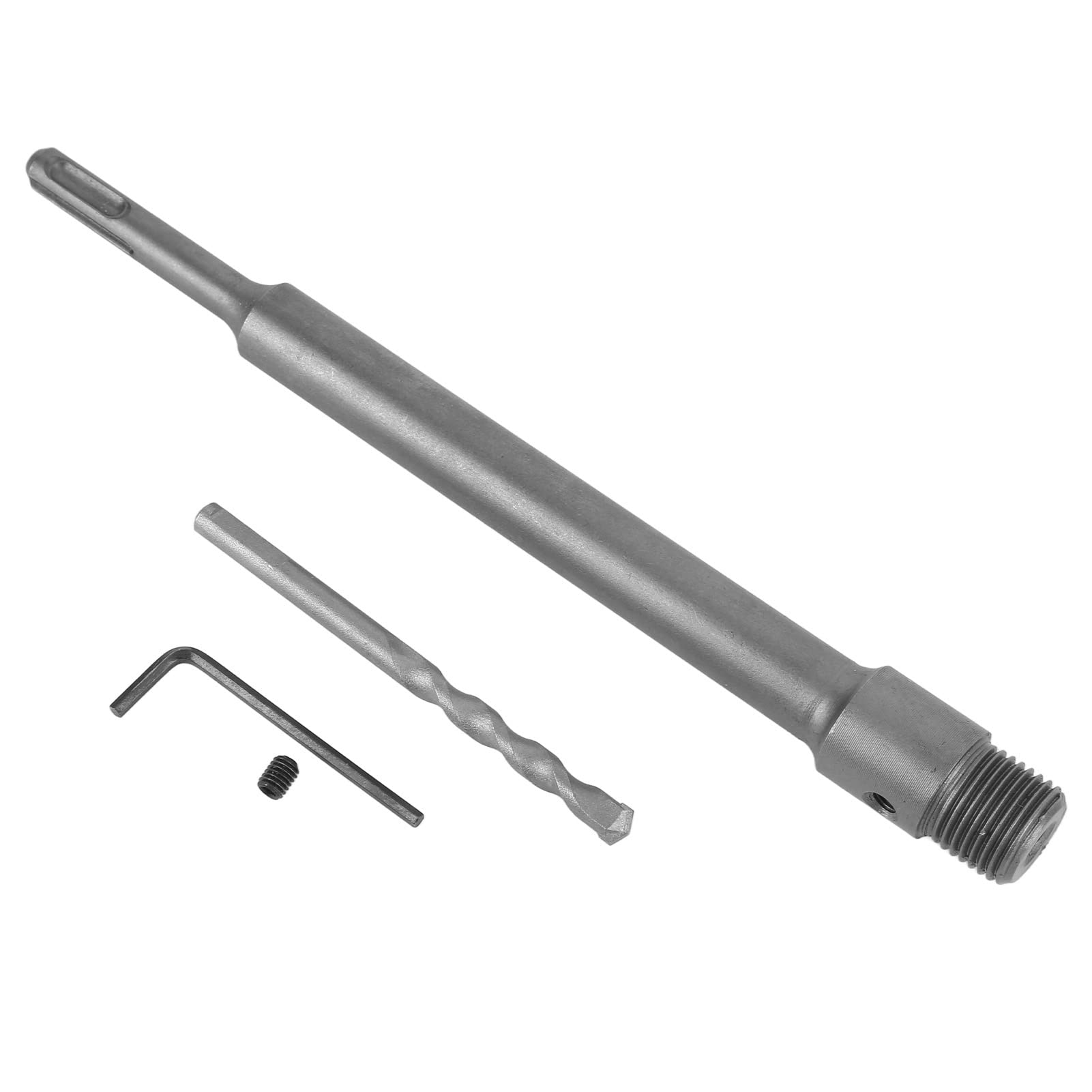 High Carbon Steel 250mm Drill Bit Shank Set - Silver Precision Joining Adapter for Drill Bits & Connecting Rods | Perfect for Woodworking, Metal Drilling & DIY Projects