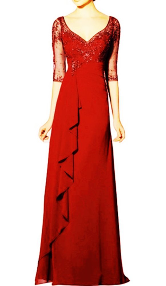 Emanni Women's Elegant Sheath Dress with Applique & Illusion Sleeves - Formal Evening Gown for Mother of the Bride, Prom, Cocktail Party & Special Occasions