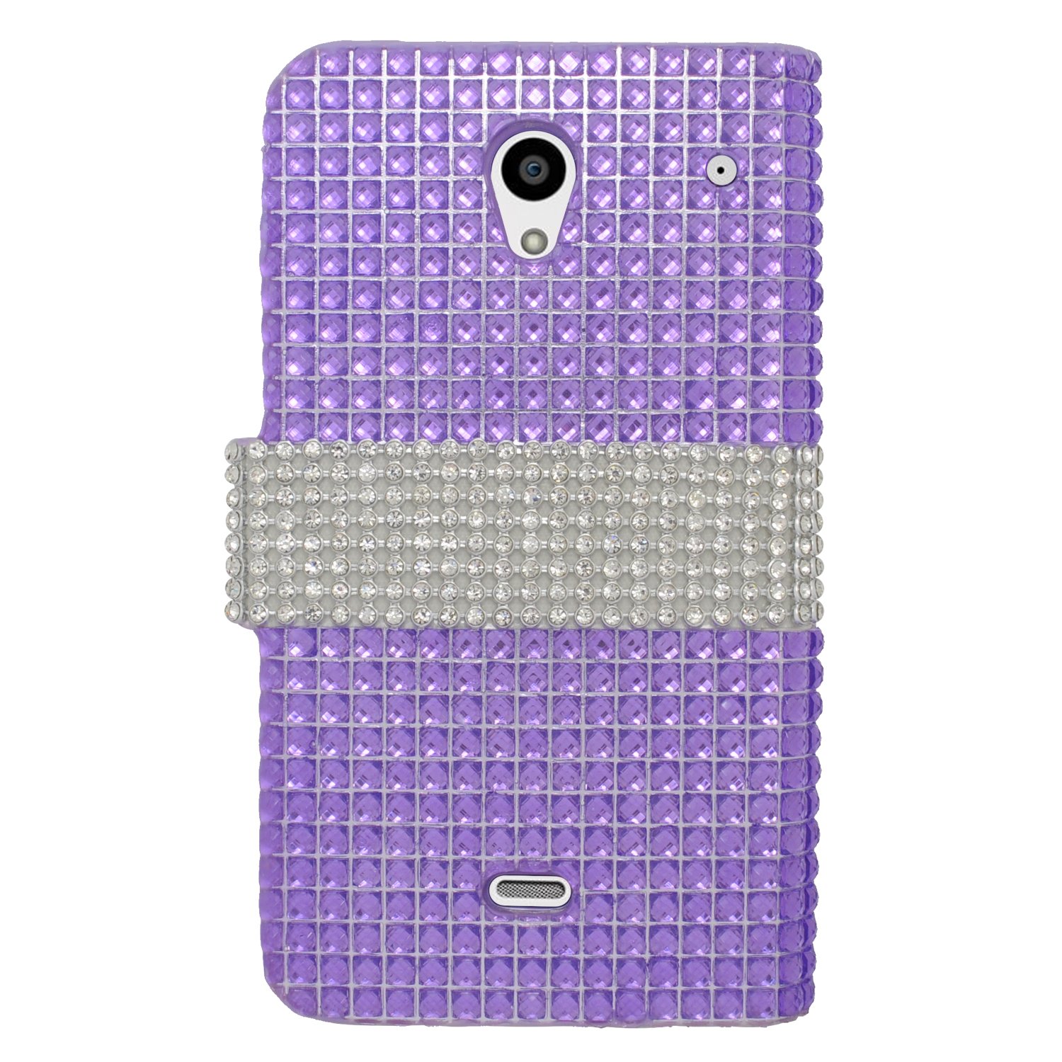 Sharp Aquos Crystal Leather Pouch Case - Purple for Eagle Cell Phones | Protective Cover for Daily Use