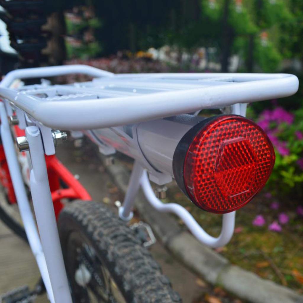 Premium Aluminum Alloy Mountain Bike Rear Rack - White Bicycle Luggage Carrier for Outdoor Travel & Commuting (54x14cm) - Durable Rear Seat Accessories for Camping, Hiking & Daily Cycling