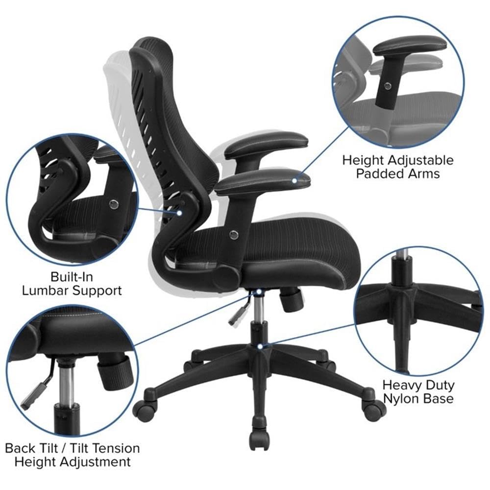 UrbanPro High Back Mesh Office Chair - Ergonomic Black Computer Desk Chair for Home & Office Workspaces | Perfect for Long Hours of Sitting, Gaming & Remote Work