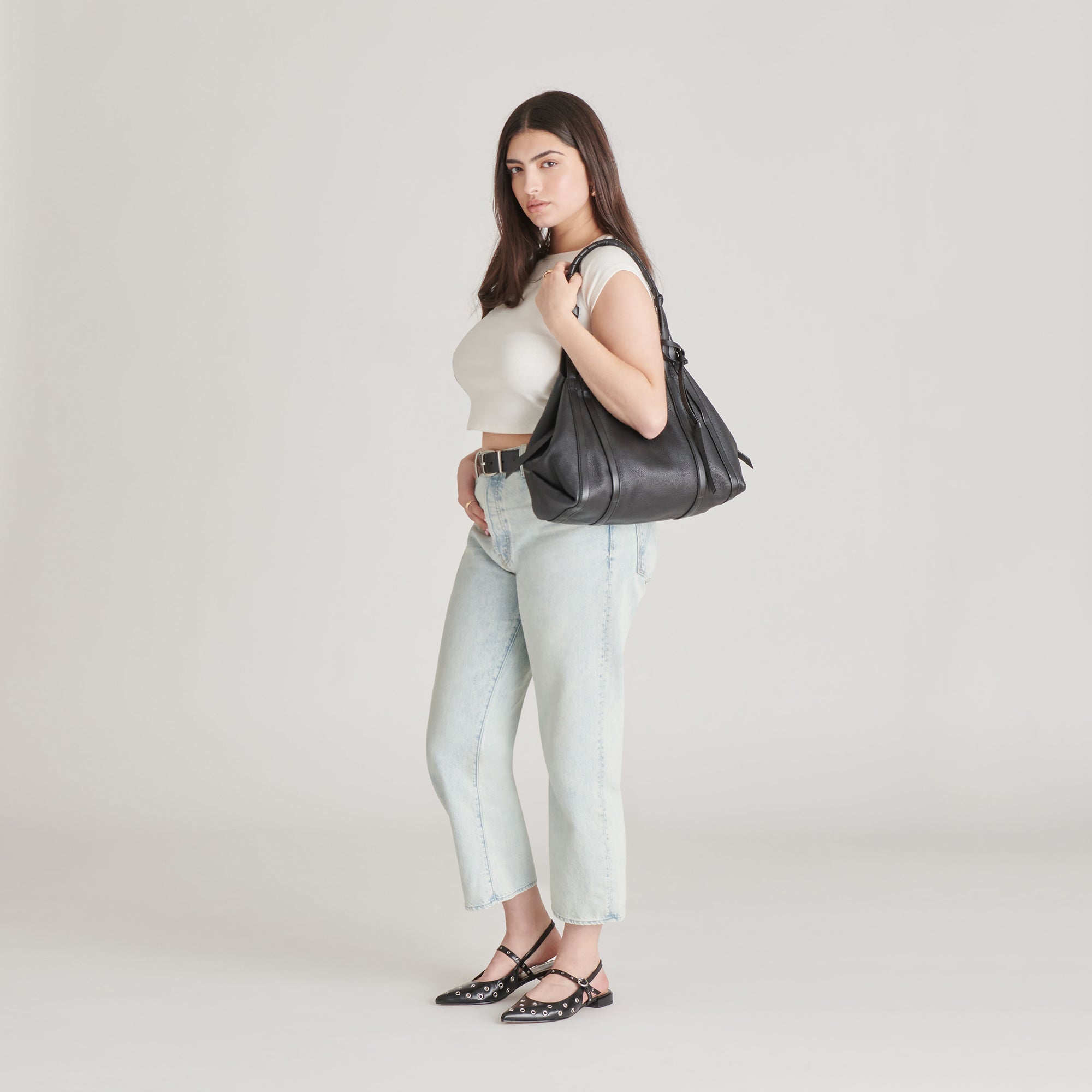 DIANA TOTE BAG - Premium Black Leather Handbag for Women - Stylish & Spacious Designer Purse for Work, Travel & Everyday Use