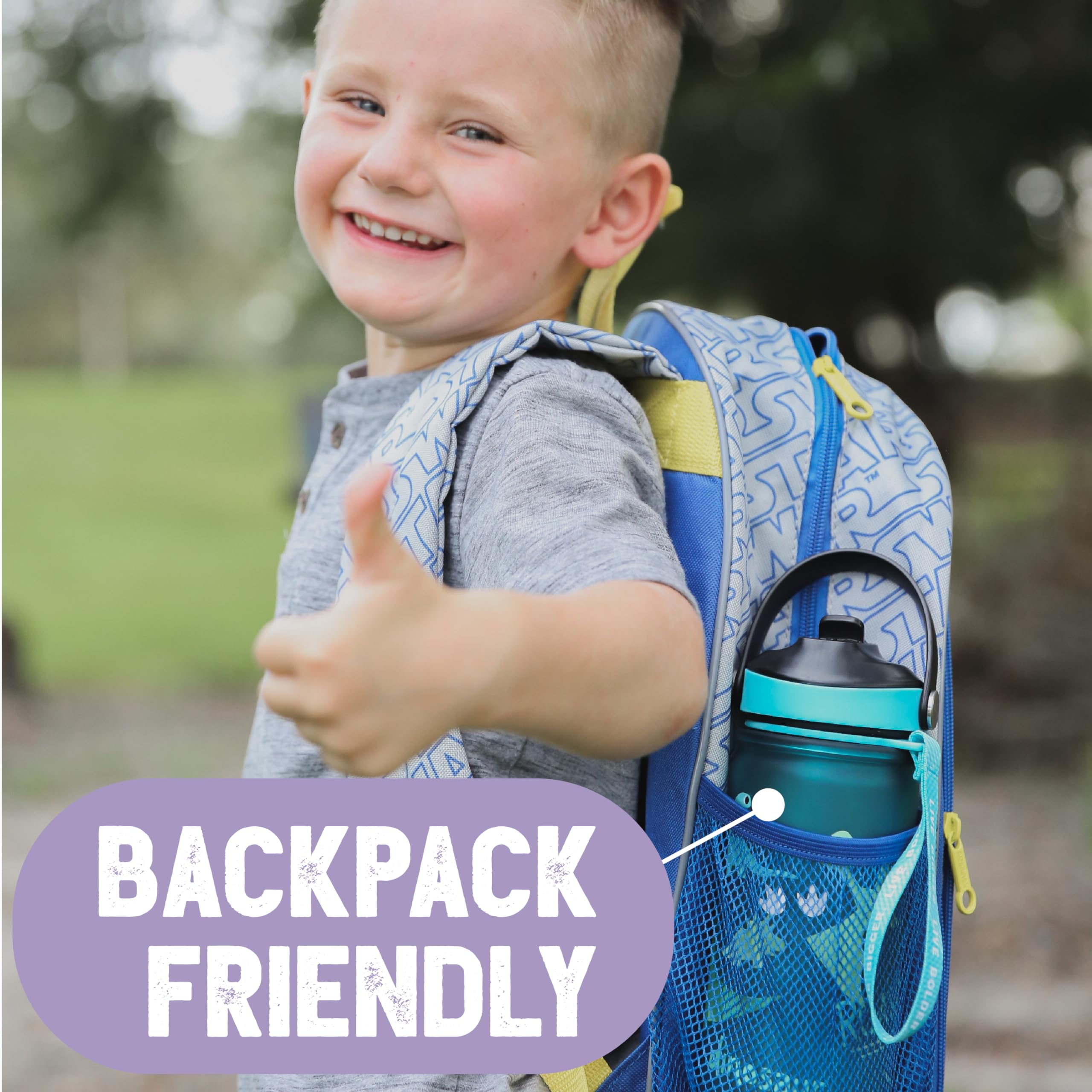 Live Infinitely 20oz Kids Water Bottle with Straw - BPA Free, Dishwasher Safe, Leak Proof Water Bottle for Boys & Girls - Perfect for School, Sports, and Outdoor Activities