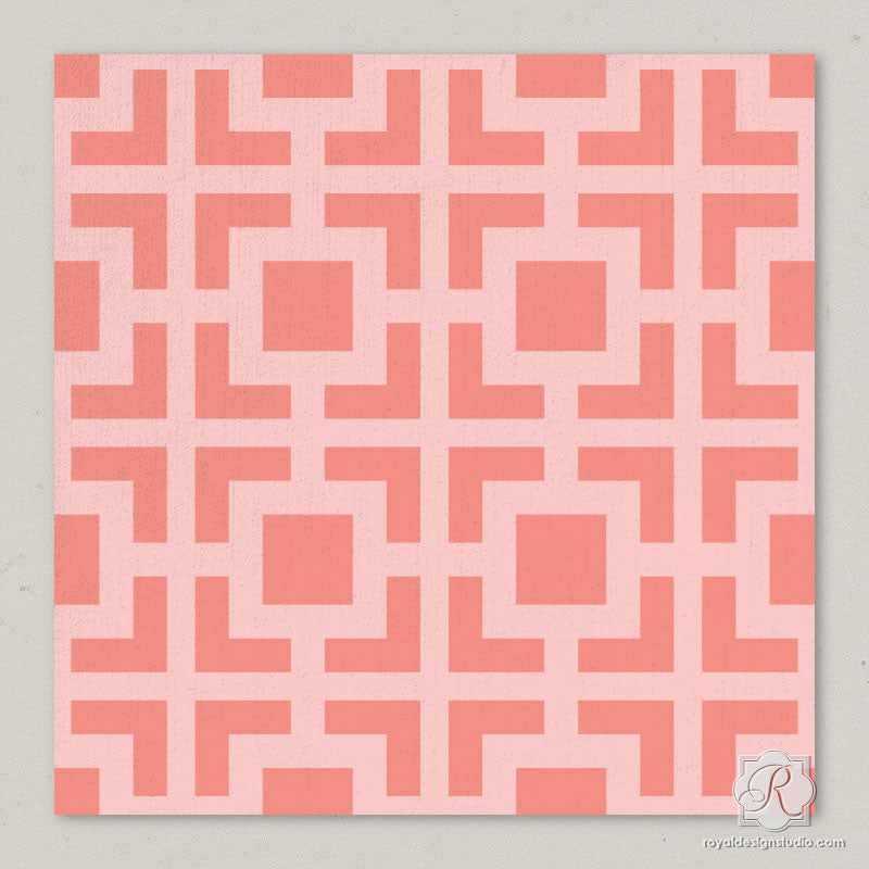 Hollywood Squares Craft Stencil Set - Reusable DIY Painting Templates for Wood, Fabric & Walls - Perfect for Home Decor, Scrapbooking & Art Projects