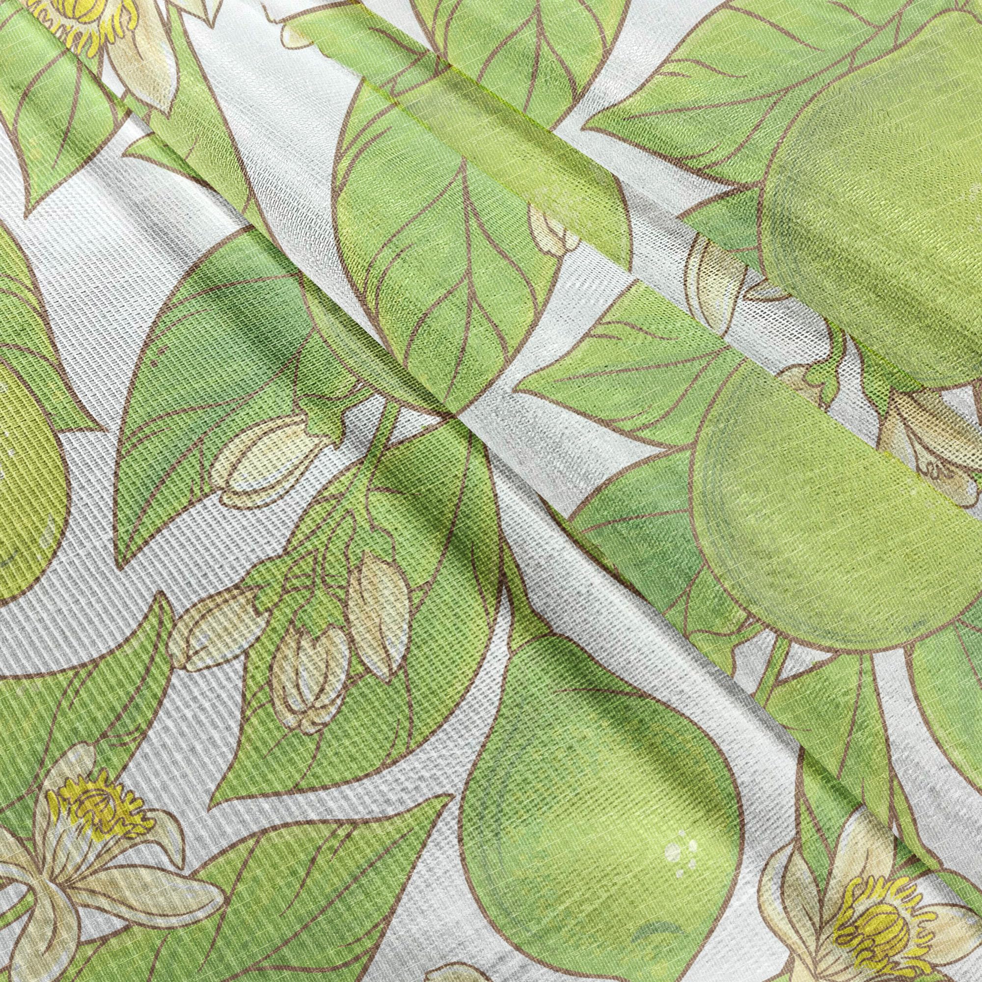 Ambesonne Lime Green & Cream Sheer Tulle Curtains - 108