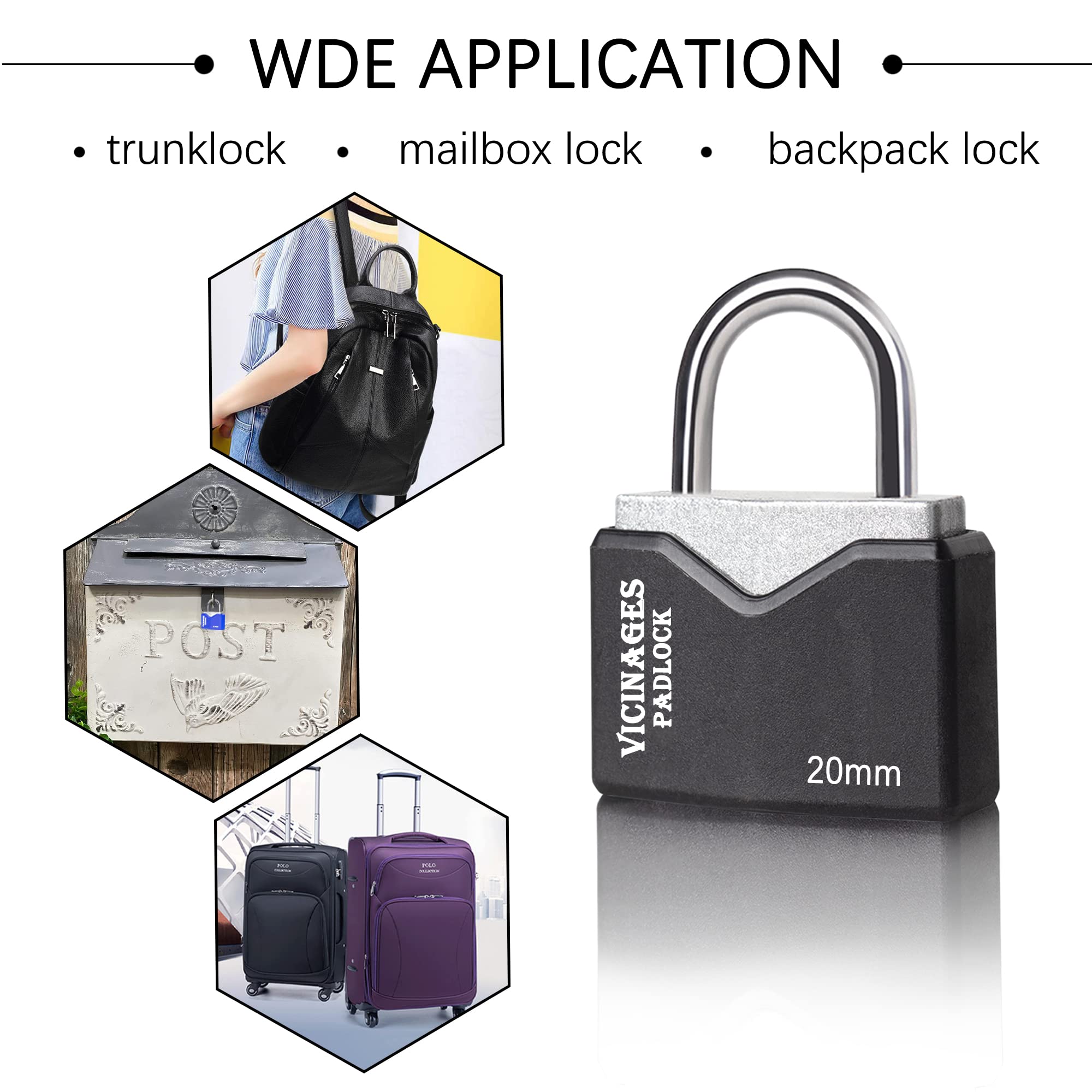 10-Pack Small Metal Suitcase Locks with Keys - Durable Luggage Padlocks for Travel, Gym, School & Classroom - Secure Backpacks, Lockers & Storage Cases
